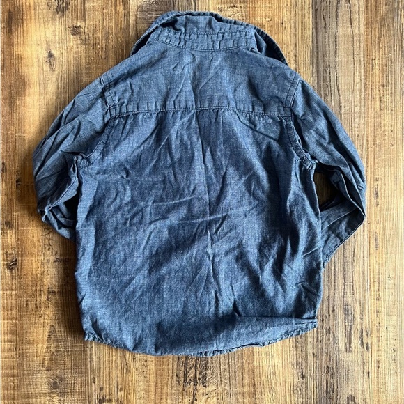 Wrangler Blue Polo Shirt Lightweight Denim - Picture 3 of 3